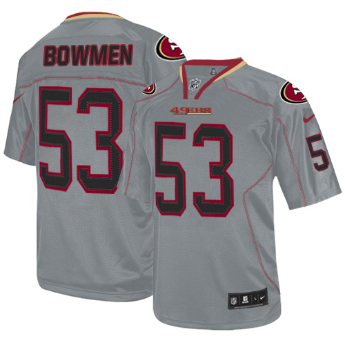 Men's Elite NaVorro Bowman Nike Jersey Lights Out Grey - #53 NFL San Francisco 49ers